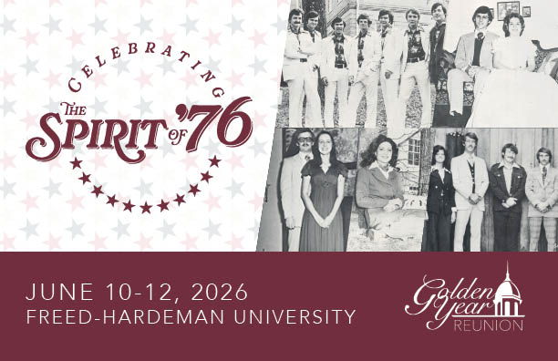 A save the date for the 2026 FHU Golden Year Reunion, June 10-12