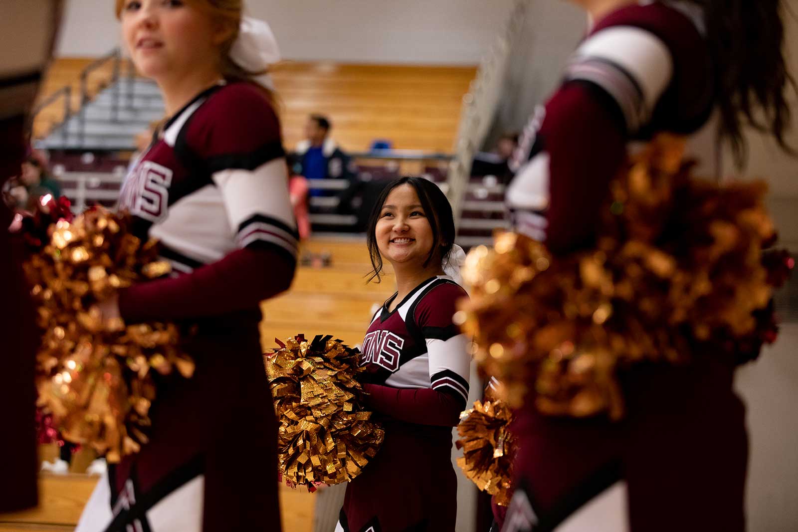 cheerleader smiling