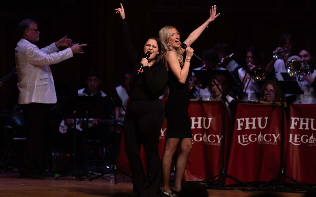 (l to r) FHU students Marlee Gary and Grace Sykes perform "Fever" during FHU at the Link: Celebrating the Fine and Performing Arts held in Tupelo, Mississippi, Saturday, Feb. 17, 2024.