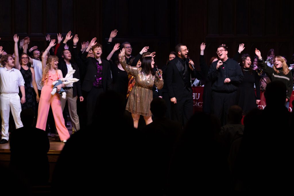 FHU performing arts students take the stage for their closing song "Hey Jude" during FHU at the Link: Celebrating the Fine and Performing Arts held in Tupelo, Mississippi, Saturday, Feb. 17, 2024.
