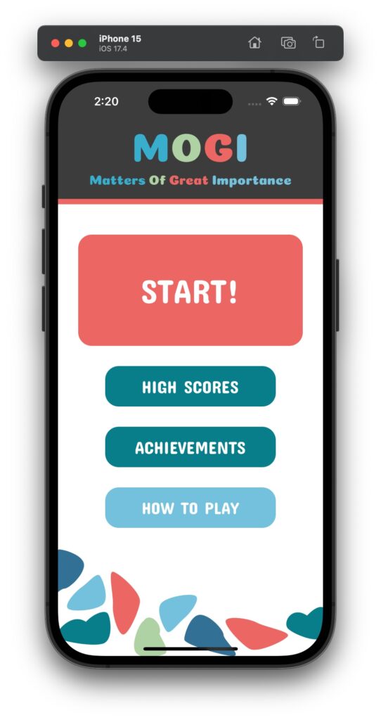 A screenshot of the Mogi mobile app