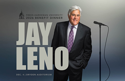 Jay Leno headlines the 2026 FHU Benefit Dinner on December 4th, 2026