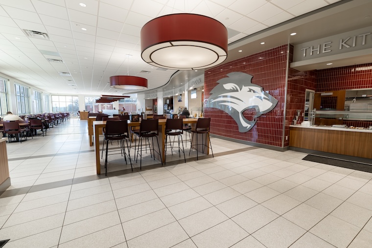 The inside of Jones Family Dining Hall