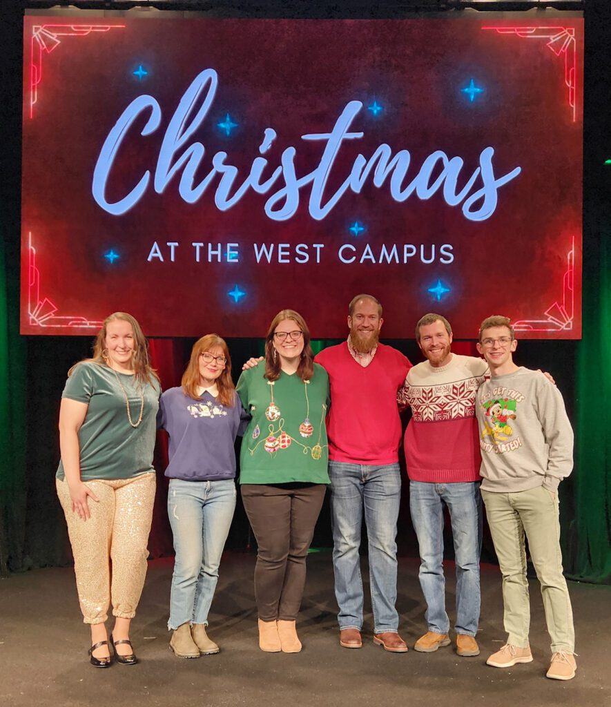 G# performs at the West Campus of North Boulevard Church of Christ in Murfreesboro, Tennessee, for their annual Christmas party in 2023.