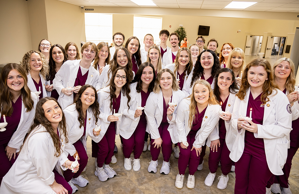 FHU nursing students lined up