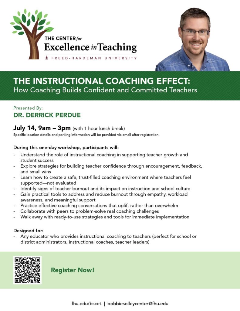 A flyer for the workshop with Derrick Perdue