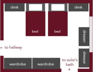 Sewell Residence Hall Room Layout